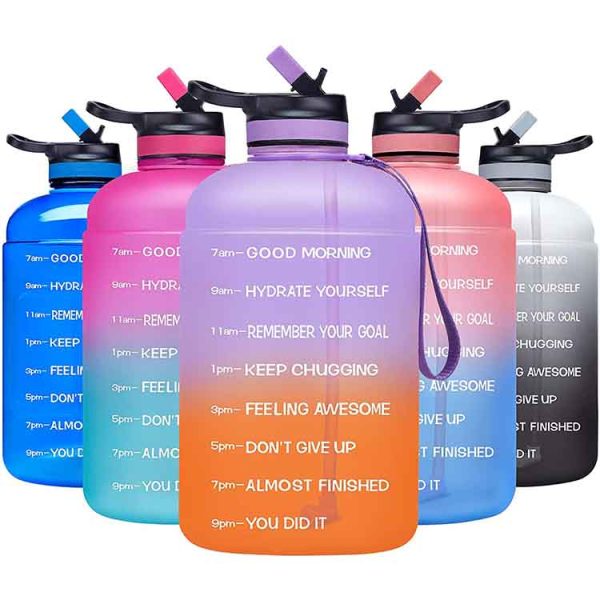 Gallon Water Bottle With Times Increments
