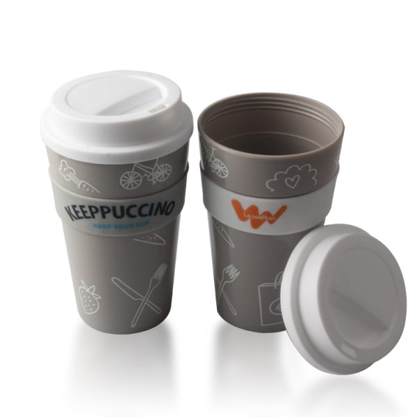 disposable plastic coffee mugs with silicone sleeve and lid