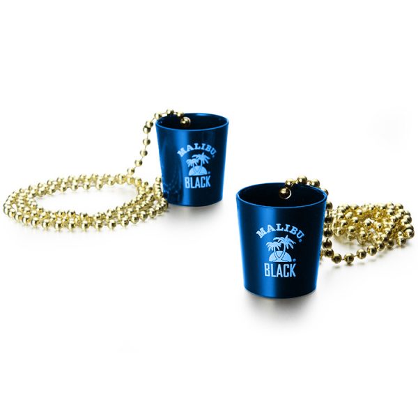 2 OZ Plastic Shot Glass With Pearl Necklace