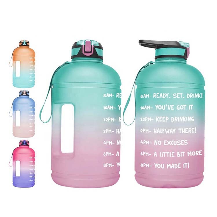 Wholesale Sports PETG 1 Gallon Plastic Water Bottle Jug with Straw