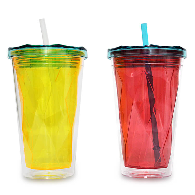 Ruffly Tumbler Double Wall Tumbler with Straw