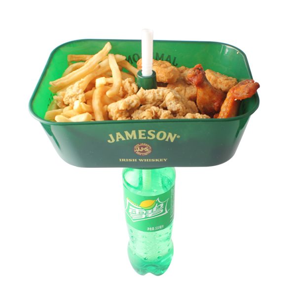 green popcorn buckets plastic