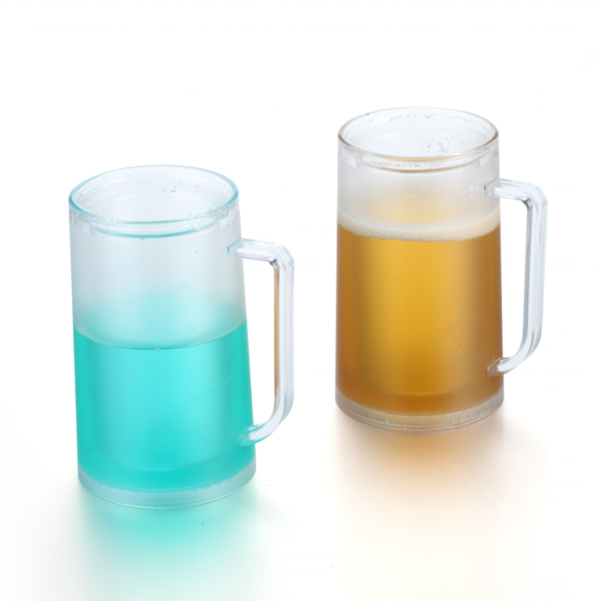 Black Plastic Double Wall Gel Mug