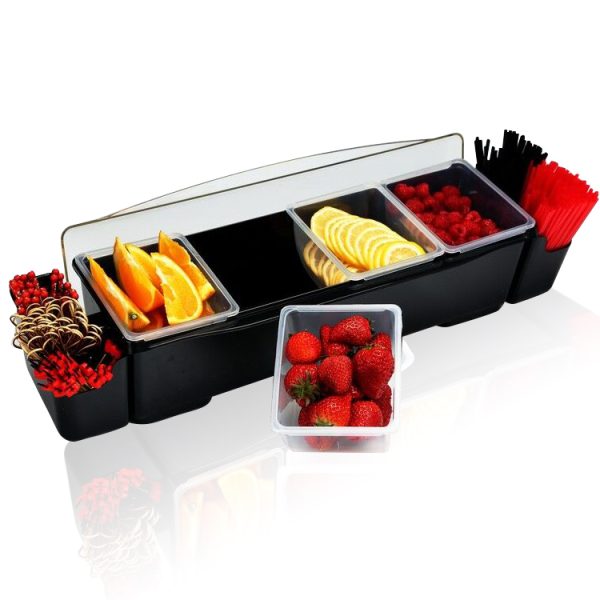 Plastic garnish tray