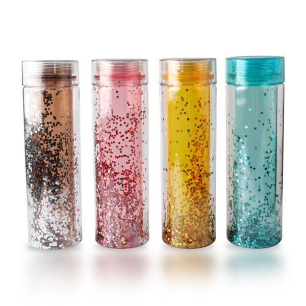 Wholesale Double Wall Glitter Bottle