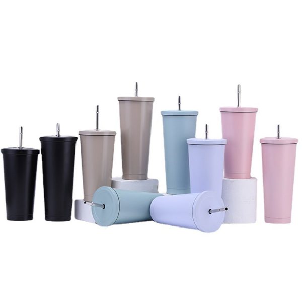 stainless steel tumbler with straw