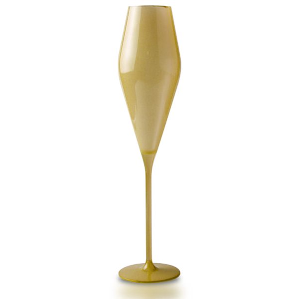 Yellow Plastic Champagne Flute
