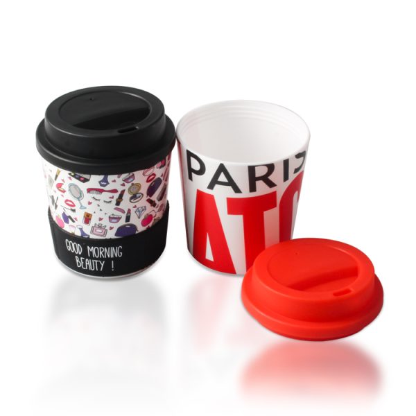 250ml plastic travel coffee cup