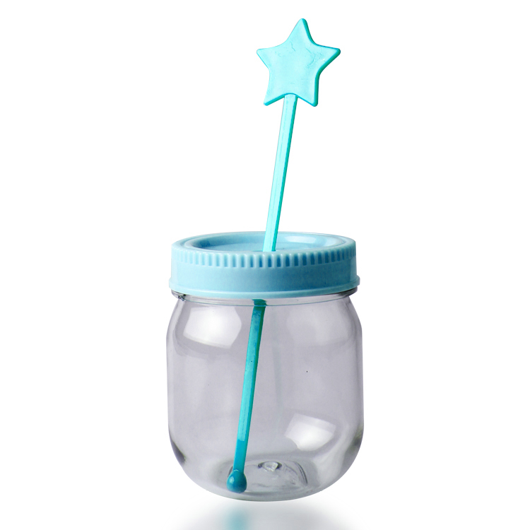 Mason Jar with Straw and Lid