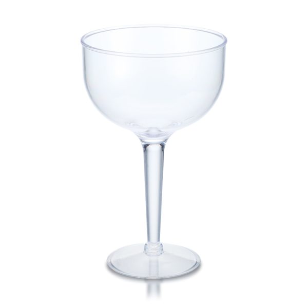 transparent plastic margarita glass