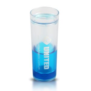 double wall plastic shot glass with liquid