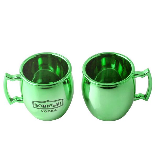 green plastic beer mug shot glasses
