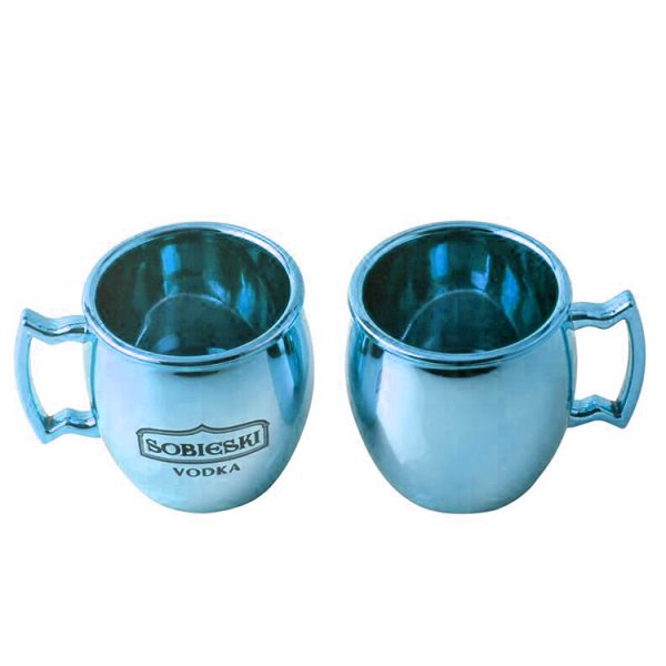 blue plastic beer mug shot glasses