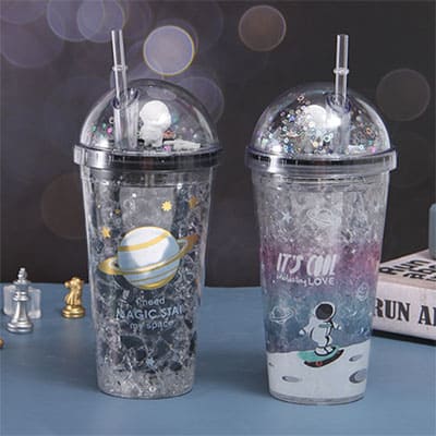 custom led light up tumbler with straw