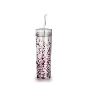 15oz double wall skinny tumblers pink
