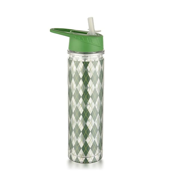 18oz skinny double wall acrylic tumblers with straws